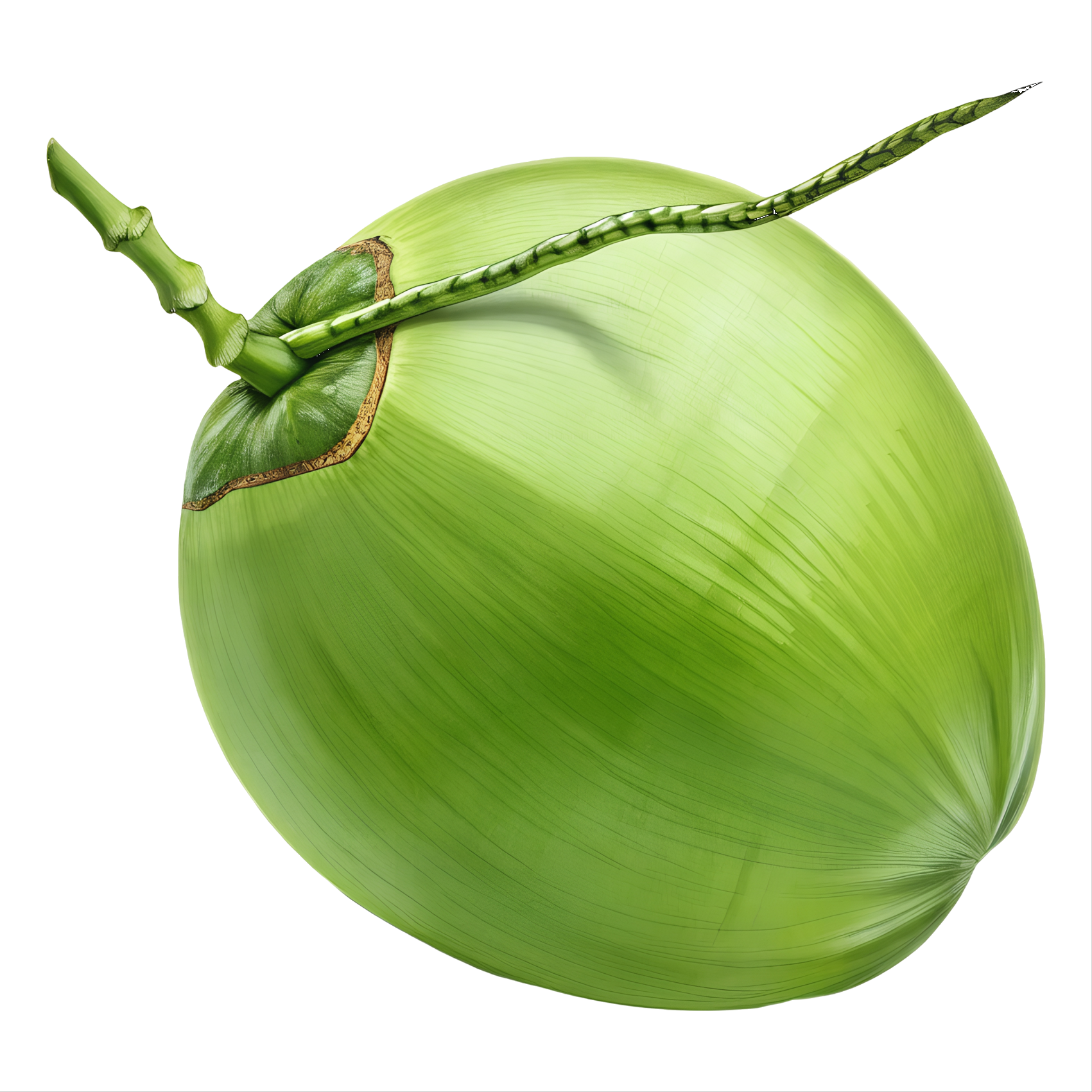 Fresh green coconut